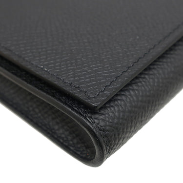 エルメス HERMES Hパッサン トゥタンマン ブラック ヴォーエプソン 長財布 シルバー金具 二つ折り