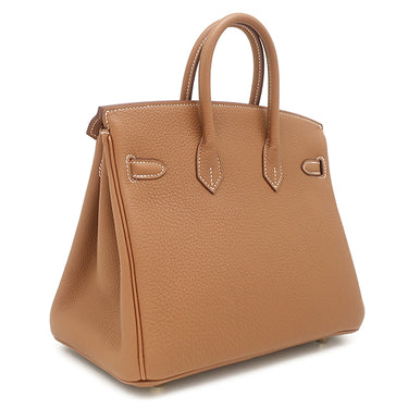 エルメス HERMES バーキン25 ゴールド トゴ ハンドバッグ ゴールド金具 新品 未使用 茶