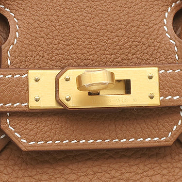 エルメス HERMES バーキン25 ゴールド トゴ ハンドバッグ ゴールド金具 新品 未使用 茶