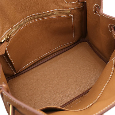 エルメス HERMES バーキン25 ゴールド トゴ ハンドバッグ ゴールド金具 新品 未使用 茶