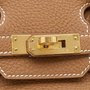 エルメス HERMES バーキン25 ゴールド トゴ ハンドバッグ ゴールド金具 茶