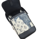 ルイヴィトン LOUIS VUITTON メッセンジャーBB M54247 ホワイト×ネイビー レザー モノグラムサバンナキャンバス ショルダーバッグ シルバー金具 チャップマンブラザーズ シマウマ