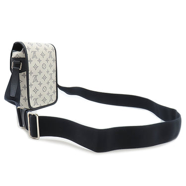 ルイヴィトン LOUIS VUITTON メッセンジャーBB M54247 ホワイト×ネイビー レザー モノグラムサバンナキャンバス ショルダーバッグ シルバー金具 チャップマンブラザーズ シマウマ