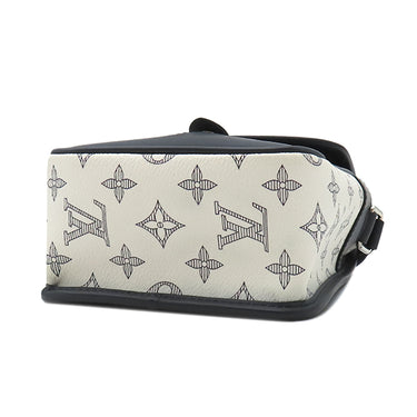 ルイヴィトン LOUIS VUITTON メッセンジャーBB M54247 ホワイト×ネイビー レザー モノグラムサバンナキャンバス ショルダーバッグ シルバー金具 チャップマンブラザーズ シマウマ