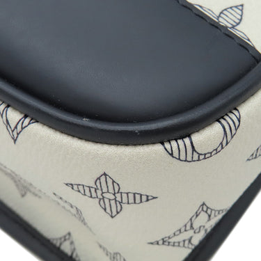 ルイヴィトン LOUIS VUITTON メッセンジャーBB M54247 ホワイト×ネイビー レザー モノグラムサバンナキャンバス ショルダーバッグ シルバー金具 チャップマンブラザーズ シマウマ
