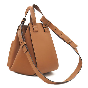 ロエベ LOEWE ハンモックバッグ スモール 387.30.S35 タン カーフ 2WAYバッグ ゴールド金具 ハンドバッグ ショルダーバッグ 茶