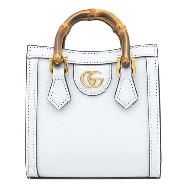 グッチ GUCCI ダイアナ ナノバッグ 760251 ライトブルー レザー バンブー ショルダーバッグ ゴールド金具 水色 ミニショルダー ミニバッグ