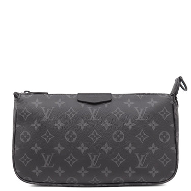 ルイヴィトン LOUIS VUITTON ポシェット アクセソワール XL M11741 モノグラムエクリプス レザー モノグラムエクリプスキャンバス ショルダーバッグ マットブラック金具 ニシャル刻印入り