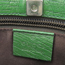 グッチ GUCCI GGスプリーム 117551 エボニー×グリーン GGスプリームキャンバス レザー トートバッグ シルバー金具 茶 緑 ハンドバッグ