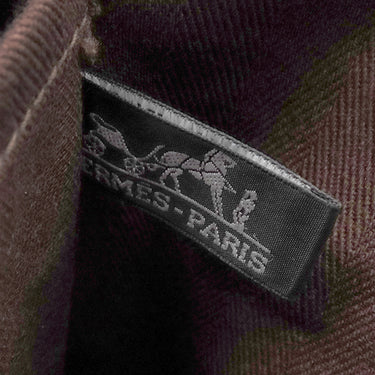 エルメス HERMES ヴァルパライソPM アヴァンヌ トワルシェブロン レザー ハンドバッグ シルバー金具 茶