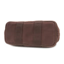 エルメス HERMES ヴァルパライソPM アヴァンヌ トワルシェブロン レザー ハンドバッグ シルバー金具 茶