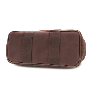 エルメス HERMES ヴァルパライソPM アヴァンヌ トワルシェブロン レザー ハンドバッグ シルバー金具 茶