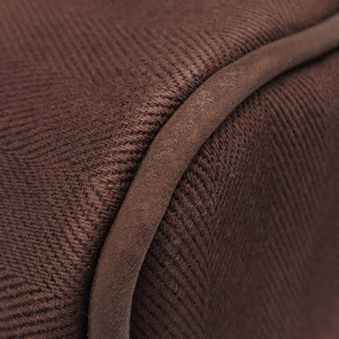 エルメス HERMES ヴァルパライソPM アヴァンヌ トワルシェブロン レザー ハンドバッグ シルバー金具 茶