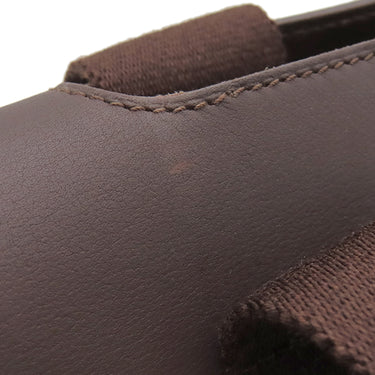 エルメス HERMES ヴァルパライソPM アヴァンヌ トワルシェブロン レザー ハンドバッグ シルバー金具 茶