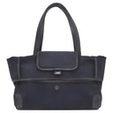 エルメス HERMES パスパス 35 マリン×ブラック キャンバス ヴォーバレニア トワルゴエラン トートバッグ シルバー金具 紺 黒 トート 2WAYバッグ