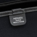 エルメス HERMES パスパス 35 マリン×ブラック キャンバス ヴォーバレニア トワルゴエラン トートバッグ シルバー金具 紺 黒 トート 2WAYバッグ