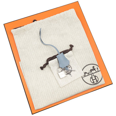 エルメス HERMES バーキン25 ブルーリン ヴォースイフト ハンドバッグ シルバー金具 水色