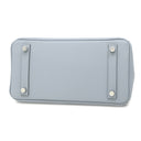 エルメス HERMES バーキン25 ブルーリン ヴォースイフト ハンドバッグ シルバー金具 水色