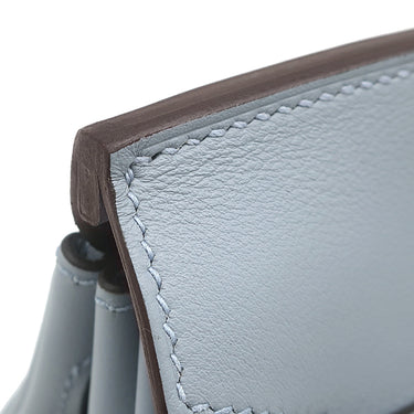 エルメス HERMES バーキン25 ブルーリン ヴォースイフト ハンドバッグ シルバー金具 水色