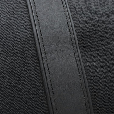 エルメス HERMES アカプルコ バサス MM ブラック トワルシェブロン レザー ショルダーバッグ シルバー金具 黒