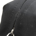 エルメス HERMES アカプルコ バサス MM ブラック トワルシェブロン レザー ショルダーバッグ シルバー金具 黒