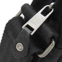 エルメス HERMES アカプルコ バサス MM ブラック トワルシェブロン レザー ショルダーバッグ シルバー金具 黒