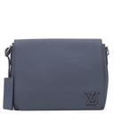 ルイヴィトン LOUIS VUITTON テイクオフ メッセンジャー M21363 ネイビー レザー アエログラムレザー ショルダーバッグ シルバー金具 紺 アエログラム