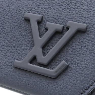 ルイヴィトン LOUIS VUITTON テイクオフ メッセンジャー M21363 ネイビー レザー アエログラムレザー ショルダーバッグ シルバー金具 紺 アエログラム