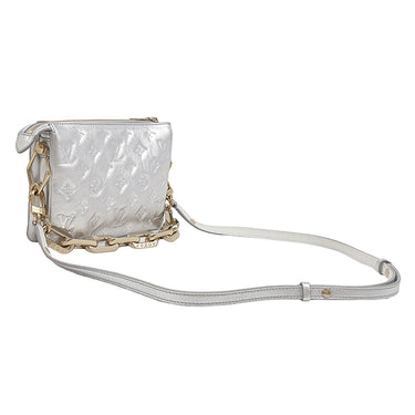 ルイヴィトン LOUIS VUITTON クッサン BB M59599 シルバー ラムスキン 2WAYバッグ ゴールド金具 ショルダー ハンドバッグ