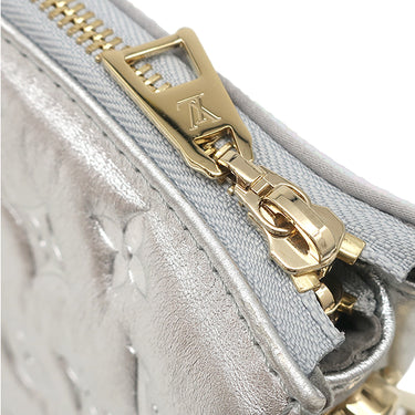 ルイヴィトン LOUIS VUITTON クッサン BB M59599 シルバー ラムスキン 2WAYバッグ ゴールド金具 ショルダー ハンドバッグ