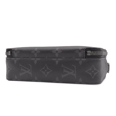 ルイヴィトン LOUIS VUITTON アルファ ウエアラブル ウォレット M81260 モノグラムエクリプス レザー モノグラムエクリプスキャンバス ショルダーバッグ シルバー金具 グレー