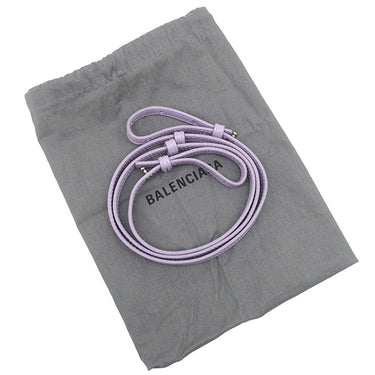 バレンシアガ BALENCIAGA ルカゴール XS 695814 5304 0 203437 パープル レザー ショルダーバッグ シルバー金具 Le Cagole チェーンショルダー