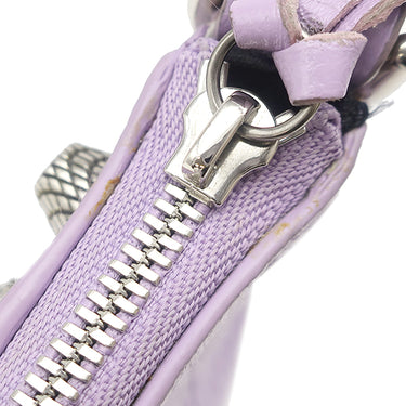 バレンシアガ BALENCIAGA ルカゴール XS 695814 5304 0 203437 パープル レザー ショルダーバッグ シルバー金具 Le Cagole チェーンショルダー