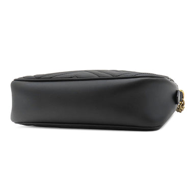 グッチ GUCCI スモール カメラバッグ 447632 ブラック レザー シェブロンキルティングレザー ショルダーバッグ ゴールド金具 キルティングショルダー