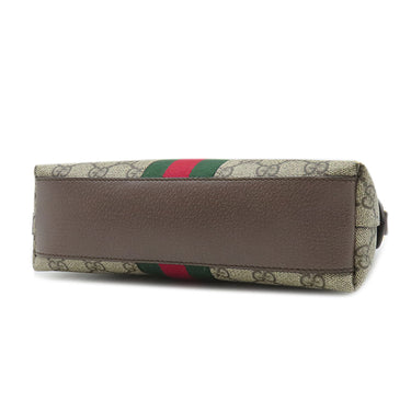 グッチ GUCCI GGショルダーバッグ 499621 ベージュ×エボニー レザー GGスプリームキャンバス ショルダーバッグ ゴールド金具 茶 緑 赤 シェリーライン