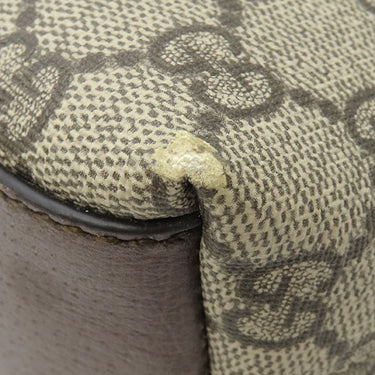 グッチ GUCCI GGショルダーバッグ 499621 ベージュ×エボニー レザー GGスプリームキャンバス ショルダーバッグ ゴールド金具 茶 緑 赤 シェリーライン