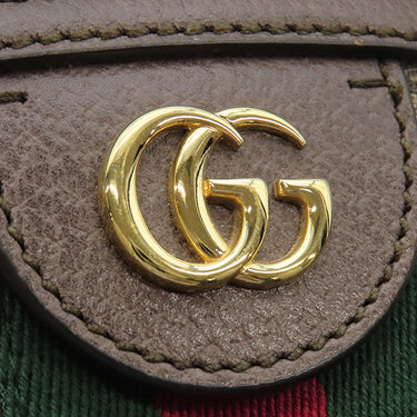 グッチ GUCCI GGショルダーバッグ 499621 ベージュ×エボニー レザー GGスプリームキャンバス ショルダーバッグ ゴールド金具 茶 緑 赤 シェリーライン