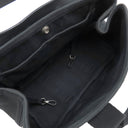 エルメス HERMES ヴァルパライソ PM ブラック トワルシェブロン レザー ハンドバッグ シルバー金具 黒 キャンバス