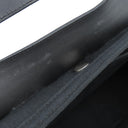 エルメス HERMES ヴァルパライソ PM ブラック トワルシェブロン レザー ハンドバッグ シルバー金具 黒 キャンバス