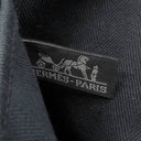 エルメス HERMES ヴァルパライソ PM ブラック トワルシェブロン レザー ハンドバッグ シルバー金具 黒 キャンバス