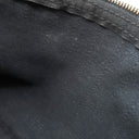 エルメス HERMES ヴァルパライソ PM ブラック トワルシェブロン レザー ハンドバッグ シルバー金具 黒 キャンバス