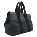 エルメス HERMES ヴァルパライソ PM ブラック トワルシェブロン レザー ハンドバッグ シルバー金具 黒 キャンバス