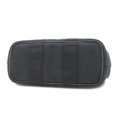 エルメス HERMES ヴァルパライソ PM ブラック トワルシェブロン レザー ハンドバッグ シルバー金具 黒 キャンバス