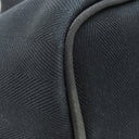 エルメス HERMES ヴァルパライソ PM ブラック トワルシェブロン レザー ハンドバッグ シルバー金具 黒 キャンバス