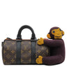 ルイヴィトン LOUIS VUITTON キーポルXS モンキー M80118 モノグラム モノグラムキャンバス 2WAYバッグ ブラック金具 茶 ハンドバッグ ショルダー
