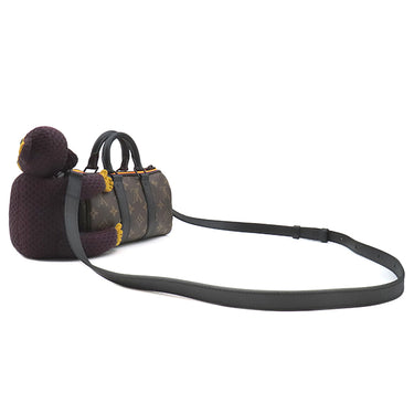ルイヴィトン LOUIS VUITTON キーポルXS モンキー M80118 モノグラム モノグラムキャンバス 2WAYバッグ ブラック金具 茶 ハンドバッグ ショルダー