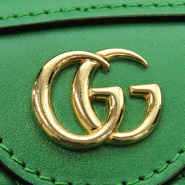 グッチ GUCCI GGマトラッセ 702229 グリーン レザー ショルダーバッグ ゴールド金具 緑 チェーンショルダー ダブルG