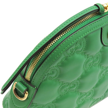 グッチ GUCCI GGマトラッセ 702229 グリーン レザー ショルダーバッグ ゴールド金具 緑 チェーンショルダー ダブルG