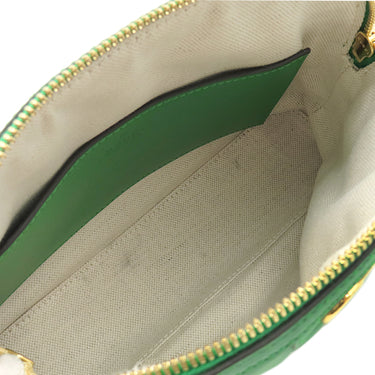 グッチ GUCCI GGマトラッセ 702229 グリーン レザー ショルダーバッグ ゴールド金具 緑 チェーンショルダー ダブルG