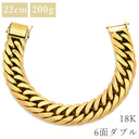 喜平 KIHEI K18 18金 22.5cm 200.5g 6面 ダブル Ｗ イエローゴールド K18YG ブレスレット 造幣局検定マーク 特大 ※ショッピングローン対応していません